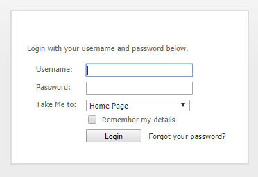 Screenshot of dodgy login screen