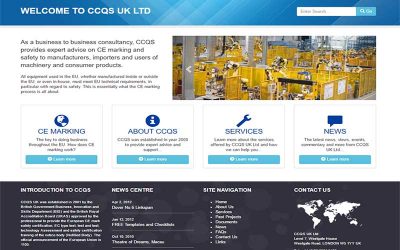Redesigned Website for CCQS UK Ltd