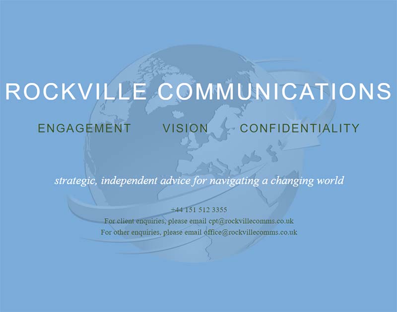 Screenshot of the Rockville Communications Website