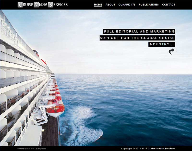 Screenshot of the Cruise Media Services Website