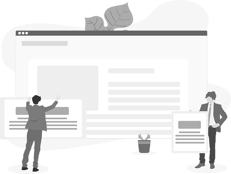 Website Content Updates / Editing men working on content layout