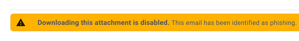 "Downloading this attachment disabled" screenshot from GMail